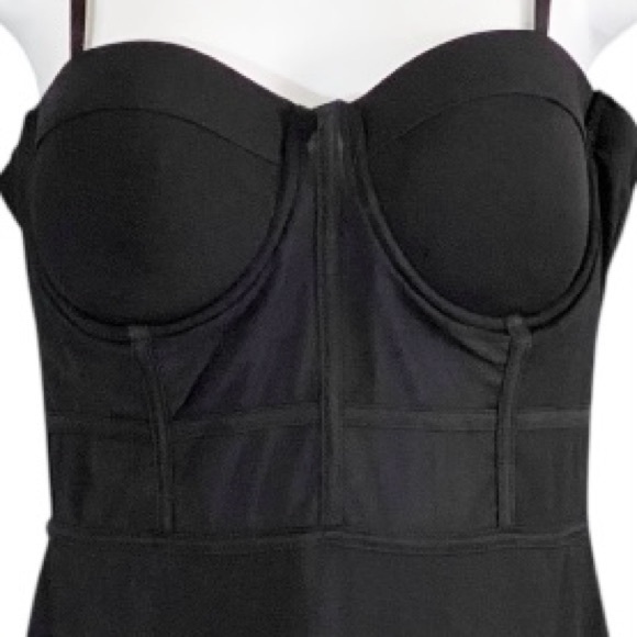 Haute Monde Bustier Corset Slip Dress Medium Black Bodycon Sexy Goth Clubbing - Picture 2 of 7